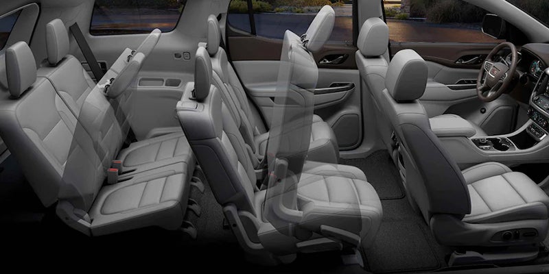 Interior of of Acadia with silver seats
