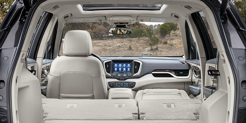 Folded seats of GMC Terrain
